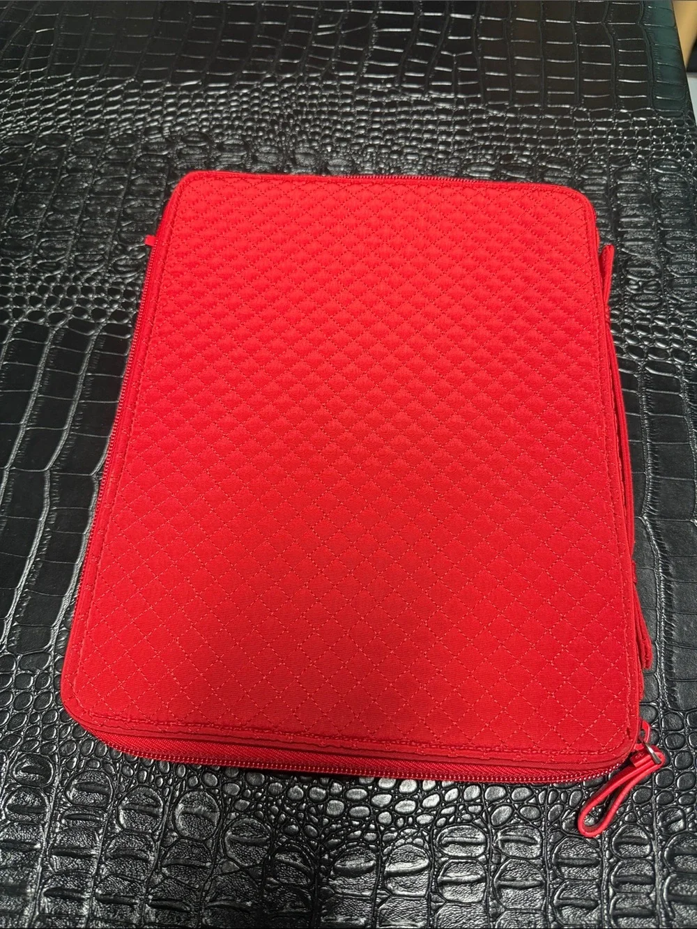 Vera Bradley Red Quilted Iconic Tablet Tamer Organizer